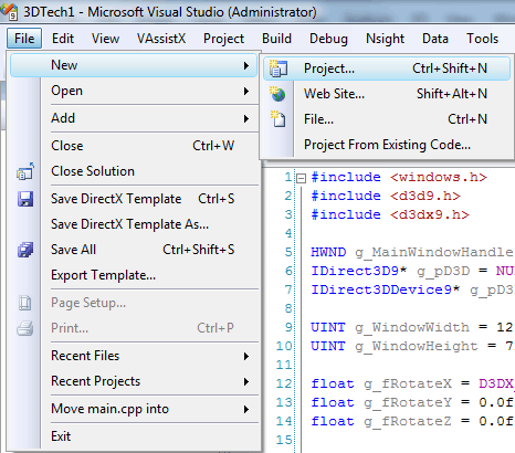 Visual Studio 2008 - Create New Project
