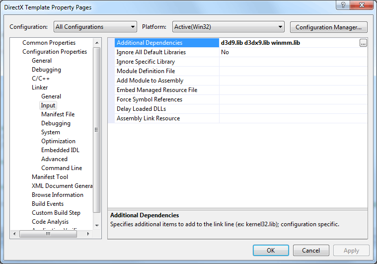 Visual Studio 2008 - Project Configuration Dialog