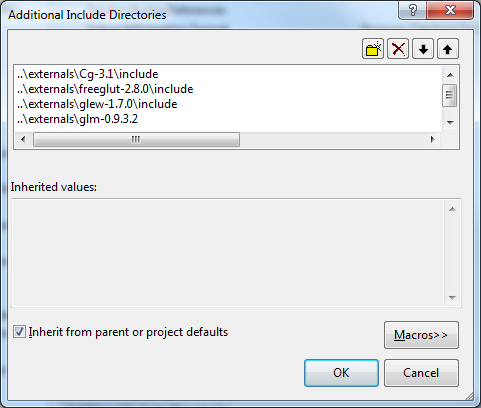 Visual Studio 2010 - Additional Include Directories