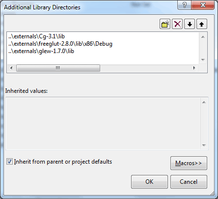 Visual Studio 2010 - Additional Library Directories
