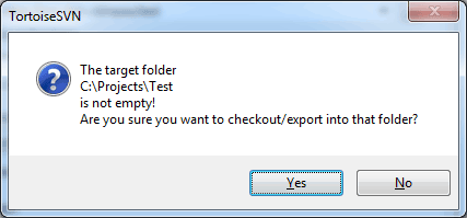 SVN Checkout to non-empty directory