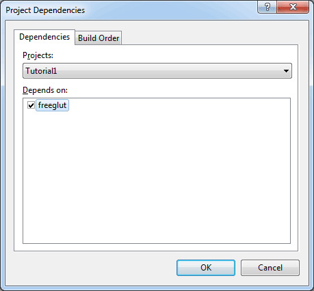 Visual Studio 2012 - Project Dependencies