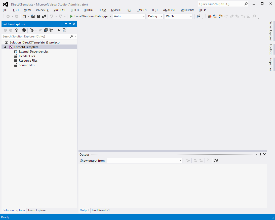 Visual Studio 2012 (DirectXTemplate)